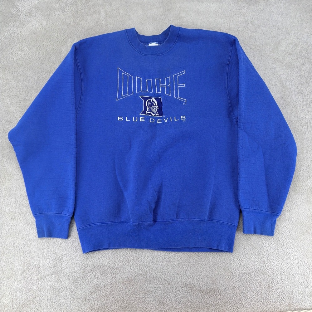 Vintage Salem Sportswear Duke Blue Devils NCAA Sweatshirt‎ Mens L Pullover USA